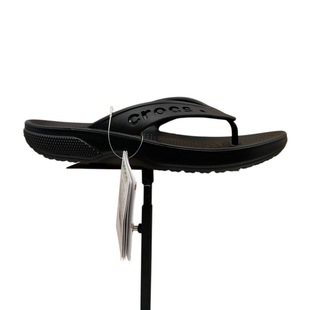 Crocs Baya II Womens Flip Flop Sandals Size 7 Black Lightweight Flexible Comfort